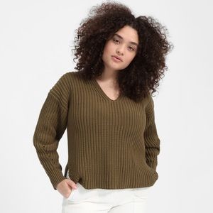 Everlane Texture Cotton V-Neck Sweater